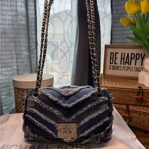 Michael Kors Blue Denim Shoulder Bag